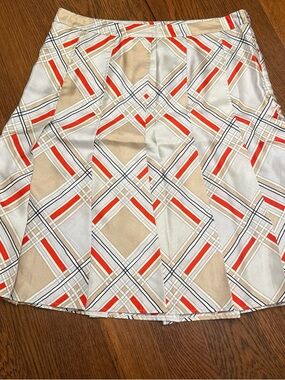 NWT GAP 100% silk Y2K Plaid A-Line Skirt